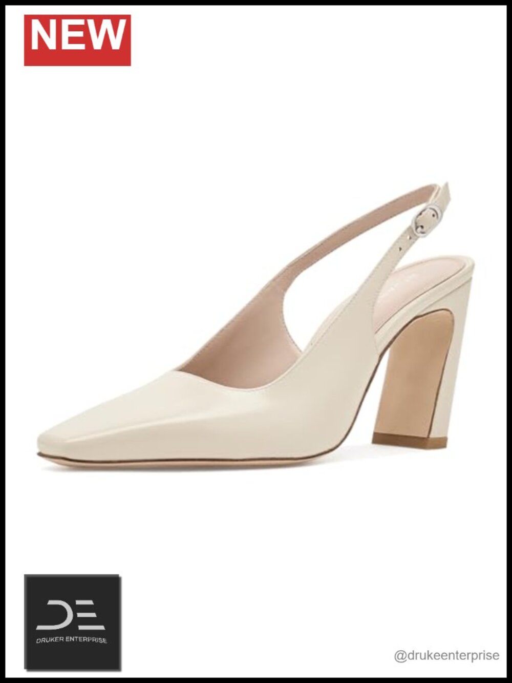 Stuart Weitzman Leather Slingback Heeled Sandals Block Heel Snip Toe